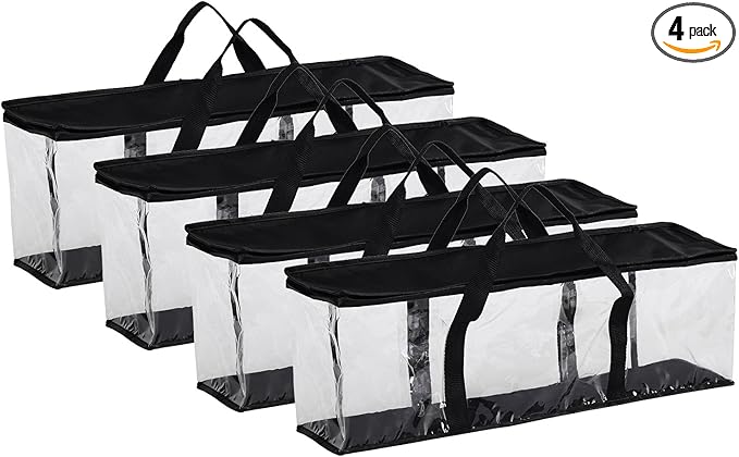Fasmov Set of 4 DVD Storage Bags Hold up to 160